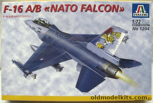 Italeri 1/72 F-16A / F-16B Fighting Falcon 'NATO Falcon' - Esk 723 Aalborg Danish Air Force or 2nd Wing Florennes 25M/Esc Belgian Air Force, 1204 plastic model kit